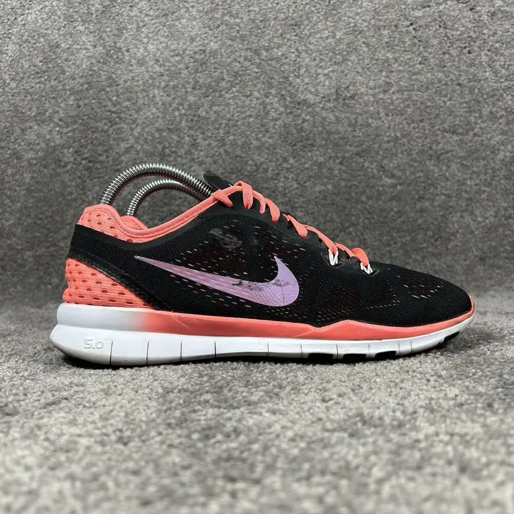 Nike Free TR Fit 5 718932-003 Women’s Size 8 Black Pink Athletic Running Shoes
